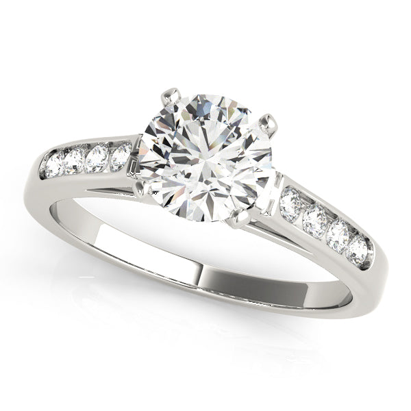 Single Row Channel Set Diamond Engagement Ring · 0.12 ct tw