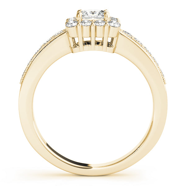 Square Halo & Cushion Diamond Engagement Ring · 0.90 ct tw