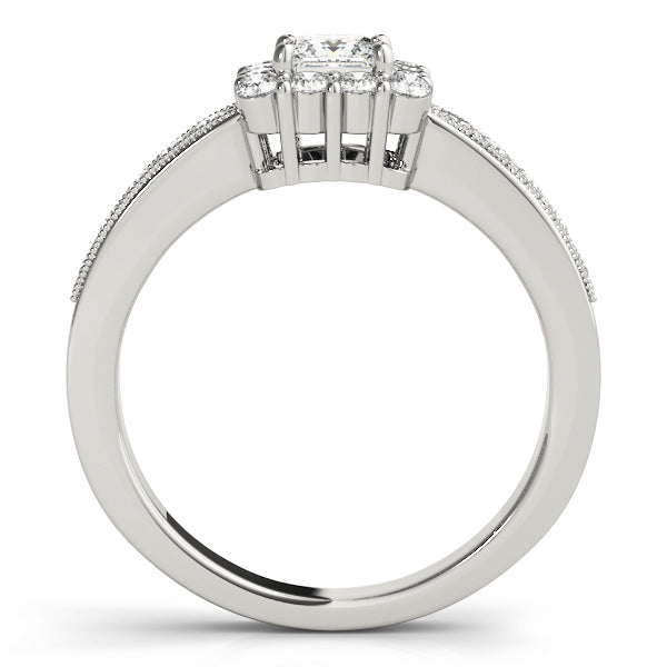 Square Halo & Cushion Diamond Engagement Ring · 0.90 ct tw
