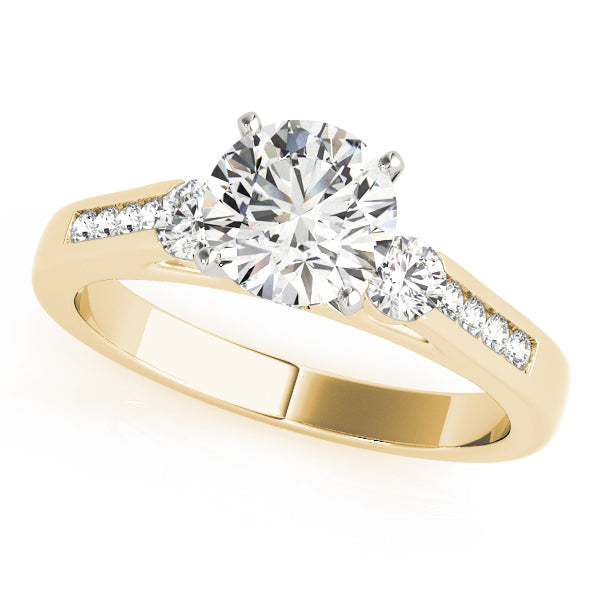 Round Three-Stone Diamond Engagement Ring · 0.44 ct tw