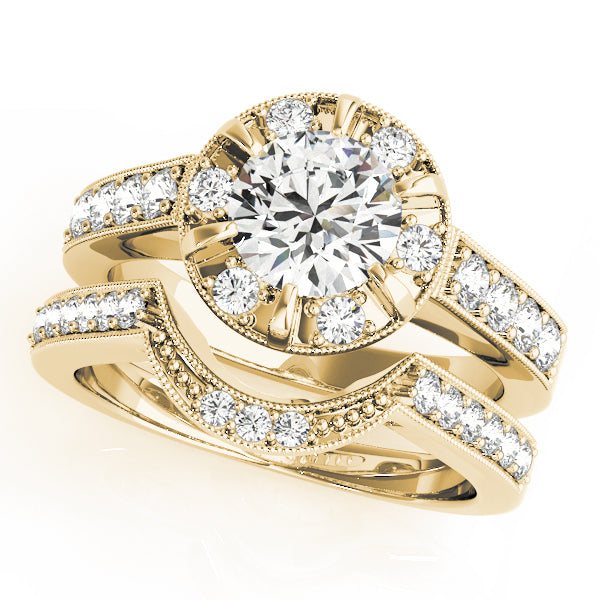 Round Halo Diamond Engagement Ring · 1.80 ct tw