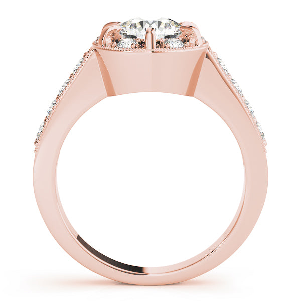 Round Halo Diamond Engagement Ring · 1.80 ct tw