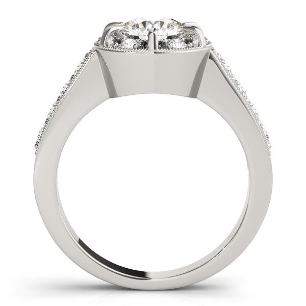 Round Halo Diamond Engagement Ring · 1.80 ct tw