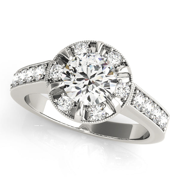 Round Halo Diamond Engagement Ring · 1.80 ct tw