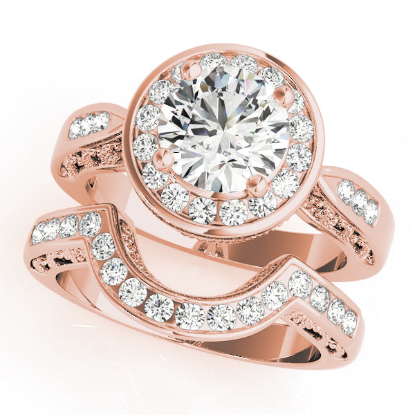 Round Halo Diamond Engagement Ring · 1.67 ct tw
