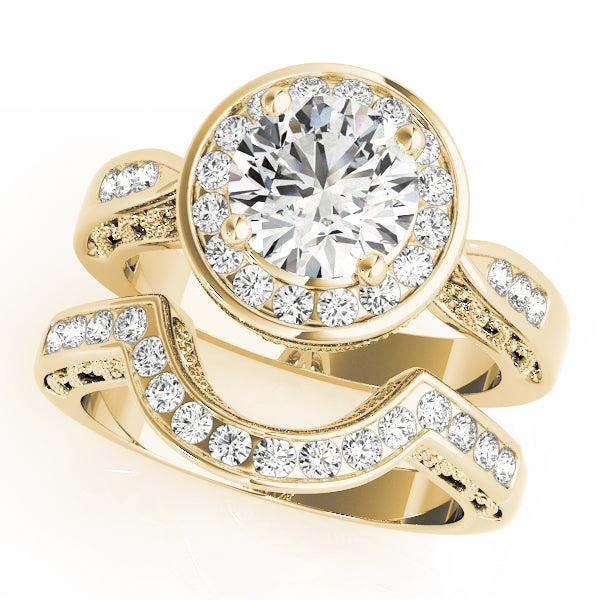 Round Halo Diamond Engagement Ring · 1.67 ct tw