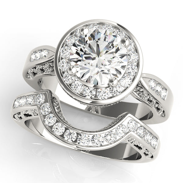 Round Halo Diamond Engagement Ring · 1.67 ct tw