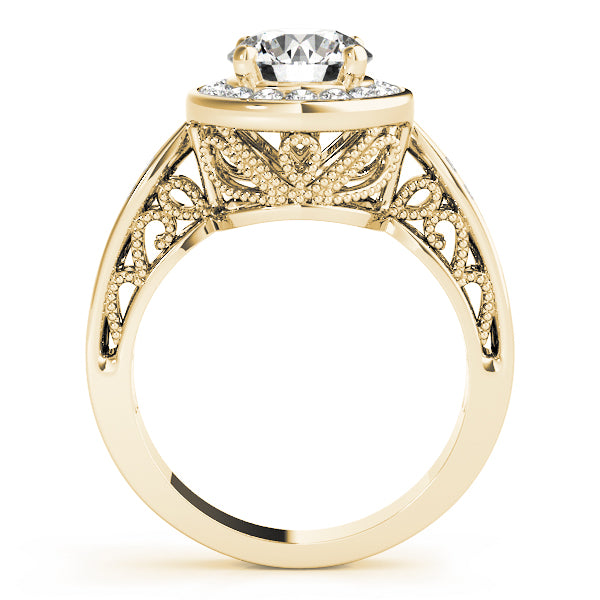 Round Halo Diamond Engagement Ring · 1.67 ct tw