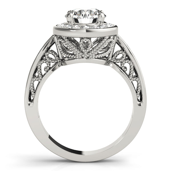 Round Halo Diamond Engagement Ring · 1.67 ct tw