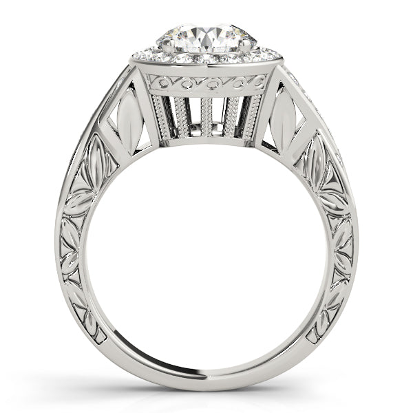 Round Halo Diamond Engagement Ring · 1.71 ct tw