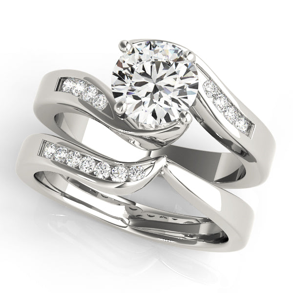 Round Bypass Diamond Engagement Ring · 1.08 ct tw