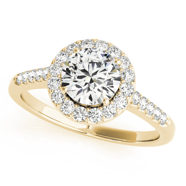 Round Halo Diamond Engagement Ring · 1.38 ct tw