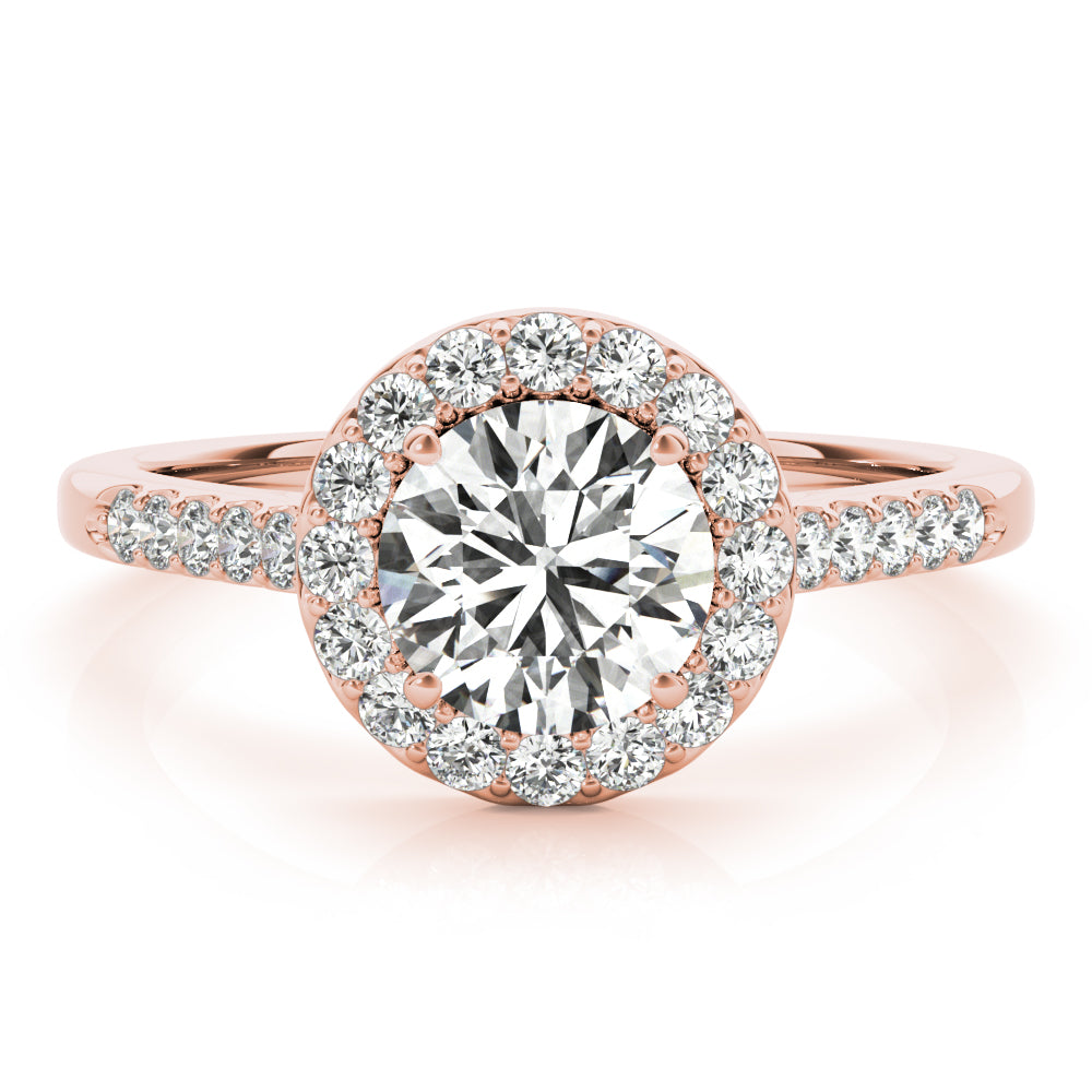 Round Halo Diamond Engagement Ring · 1.38 ct tw