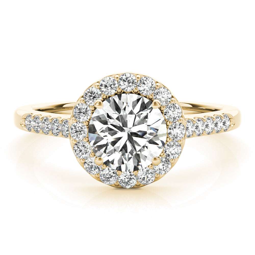 Round Halo Diamond Engagement Ring · 1.02 ct tw