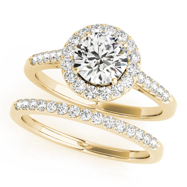 Round Halo Diamond Engagement Ring · 1.38 ct tw