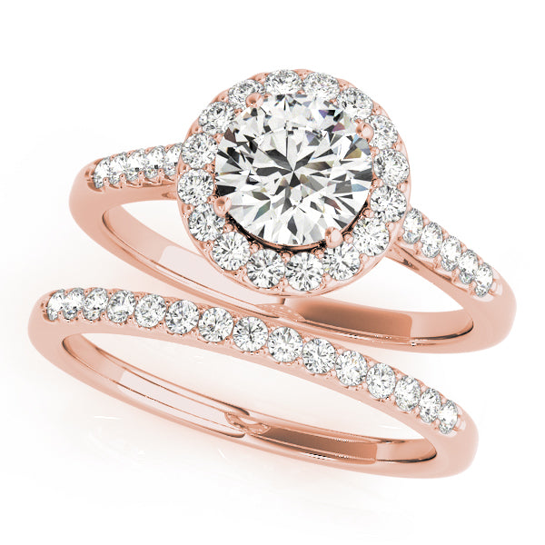 Round Halo Diamond Engagement Ring · 1.38 ct tw
