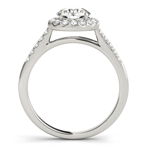 Round Halo Diamond Engagement Ring · 1.02 ct tw