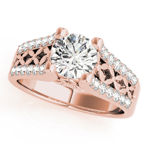 Round Multi-Row Diamond Engagement Ring · 1.28 ct tw