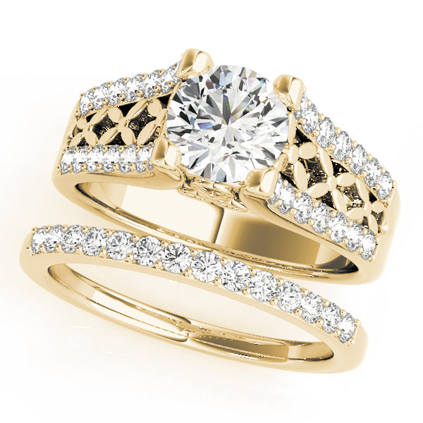 Round Multi-Row Diamond Engagement Ring · 1.28 ct tw