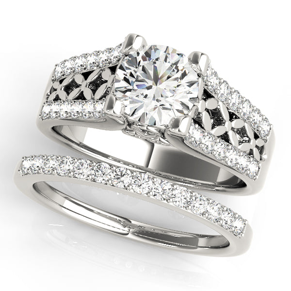 Round Multi-Row Diamond Engagement Ring · 1.28 ct tw