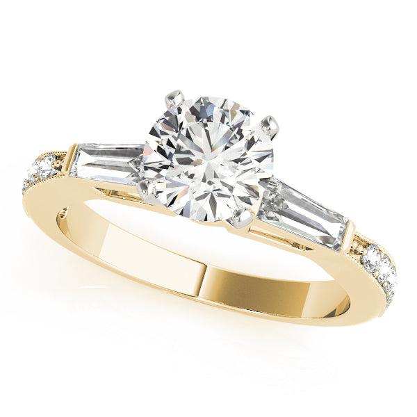 Baguette Fancy Shape Diamond Engagement Ring · 0.65 ct tw