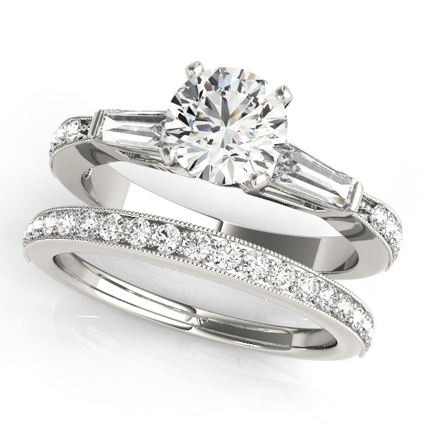 Baguette Fancy Shape Diamond Engagement Ring · 0.65 ct tw