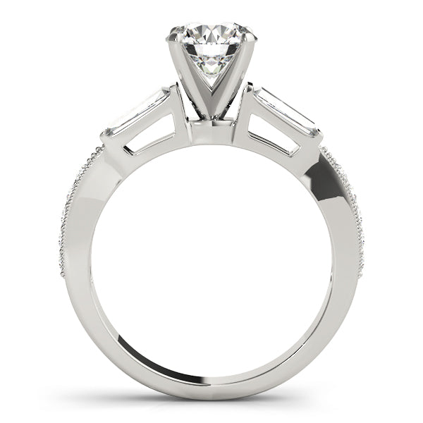 Baguette Fancy Shape Diamond Engagement Ring · 0.65 ct tw