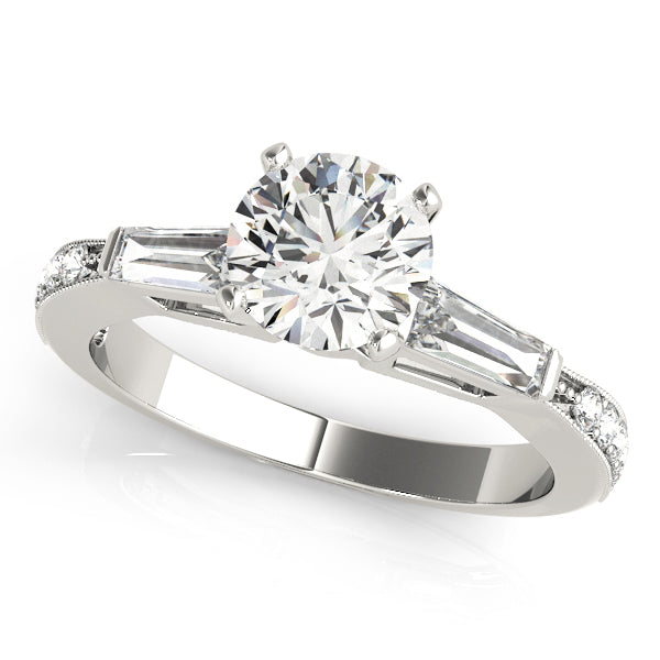 Baguette Fancy Shape Diamond Engagement Ring · 0.65 ct tw