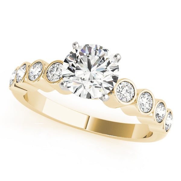 Single Row Bezel Set Diamond Engagement Ring · 0.25 ct tw