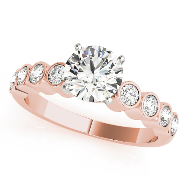 Single Row Bezel Set Diamond Engagement Ring · 0.25 ct tw
