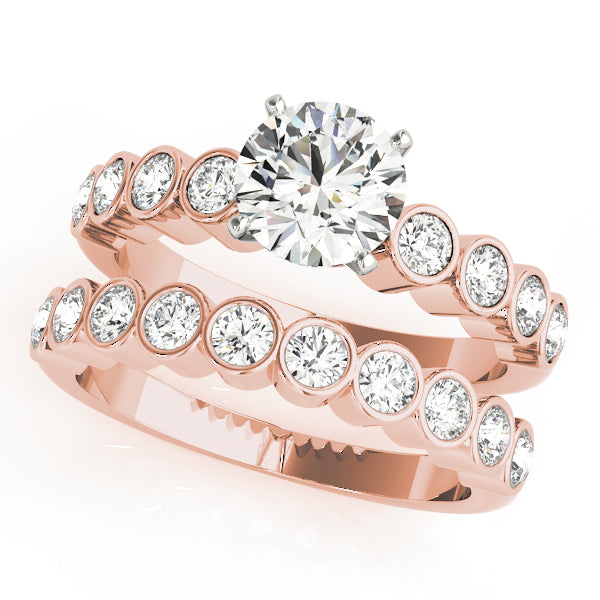 Single Row Bezel Set Diamond Engagement Ring · 0.25 ct tw