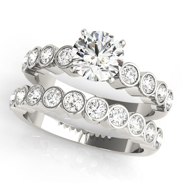 Single Row Bezel Set Diamond Engagement Ring · 0.40 ct tw