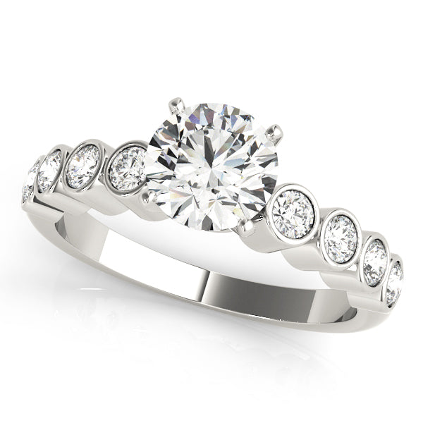 Single Row Bezel Set Diamond Engagement Ring · 0.32 ct tw