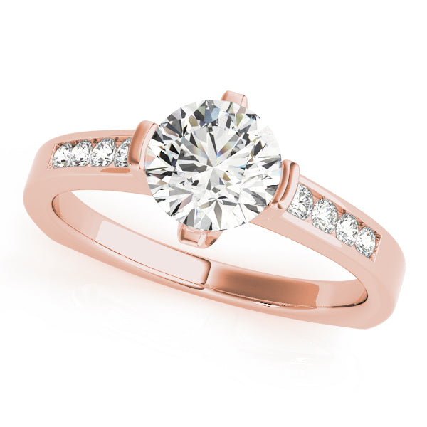 Round Single Row Channel Set Diamond Engagement Ring · 1.23 ct tw