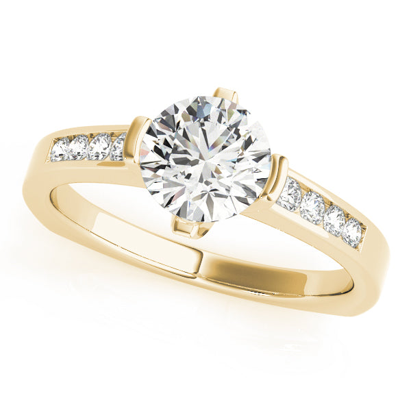 Round Single Row Channel Set Diamond Engagement Ring · 1.23 ct tw