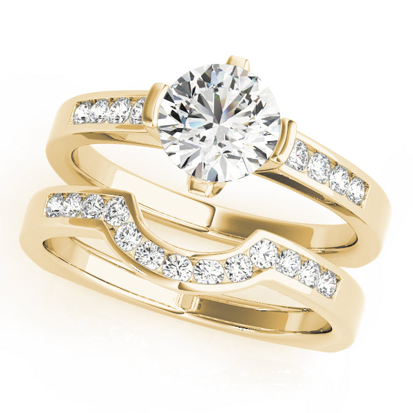 Round Single Row Channel Set Diamond Engagement Ring · 1.23 ct tw