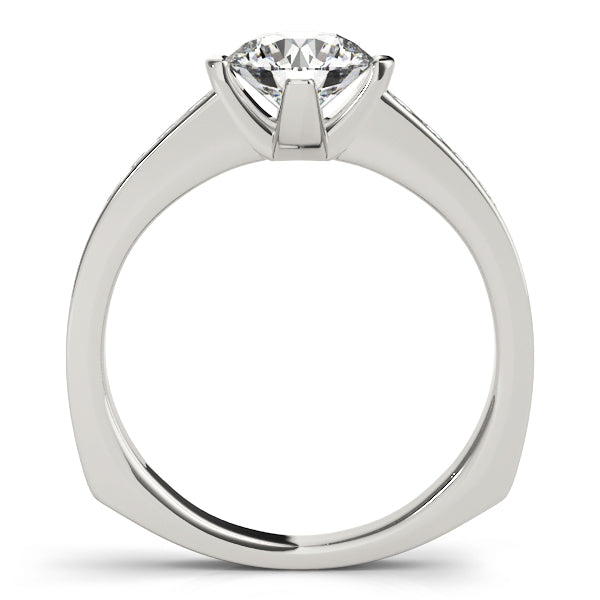 Round Single Row Channel Set Diamond Engagement Ring · 1.23 ct tw