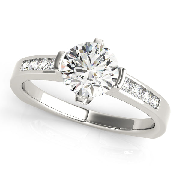 Round Single Row Channel Set Diamond Engagement Ring · 1.23 ct tw