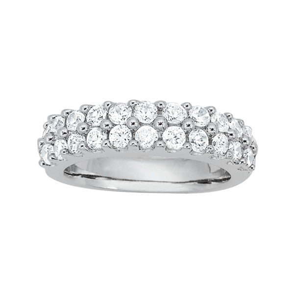 Double Row Diamond Wedding Band · 0.77 ct tw