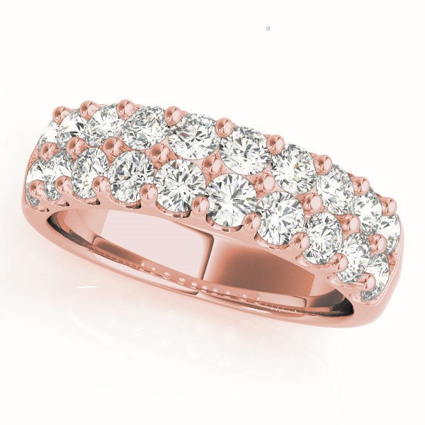 Double Row Diamond Wedding Band · 0.88 ct tw