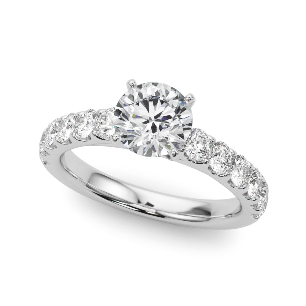 Single Row Prong Set Diamond Engagement Ring · 0.96 ct tw