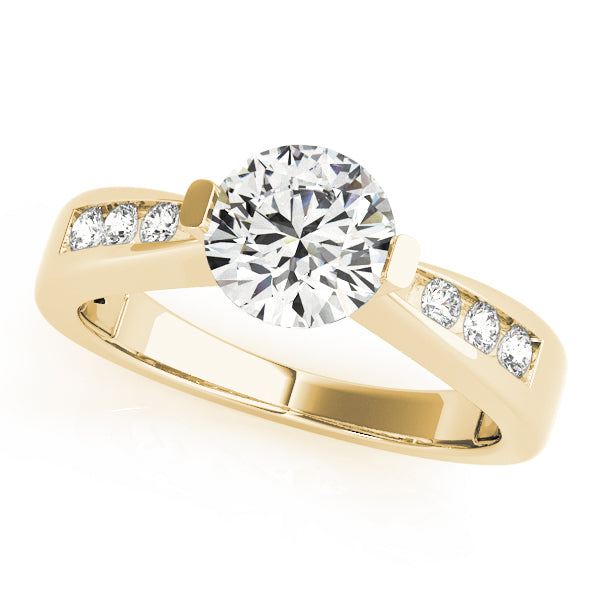 Round Single Row Channel Set Diamond Engagement Ring · 1.15 ct tw