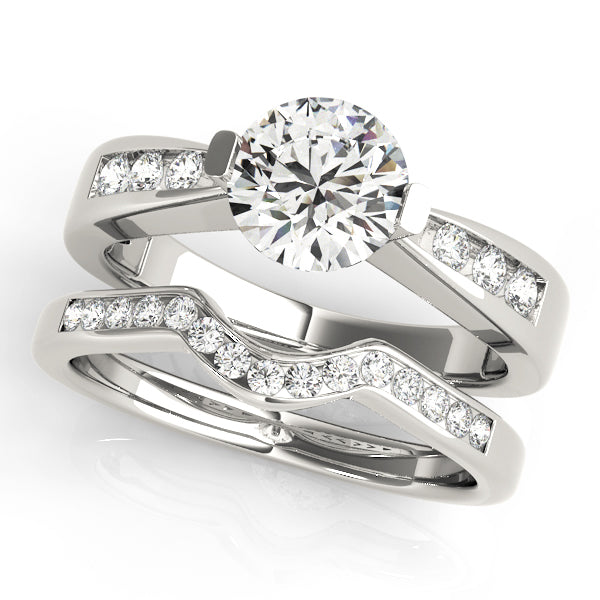 Round Single Row Channel Set Diamond Engagement Ring · 1.15 ct tw