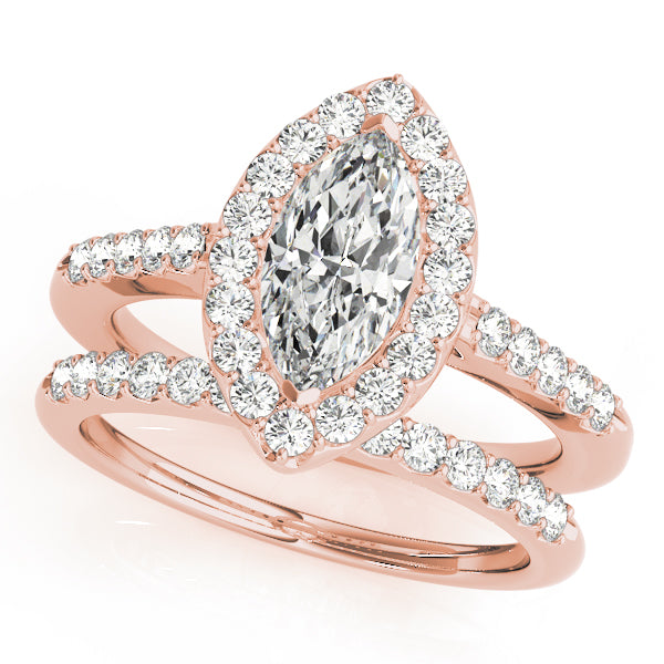 Marquise Halo Diamond Engagement Ring · 1.35 ct tw