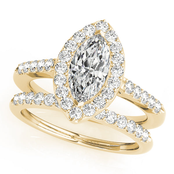 Marquise Halo Diamond Engagement Ring · 0.64 ct tw