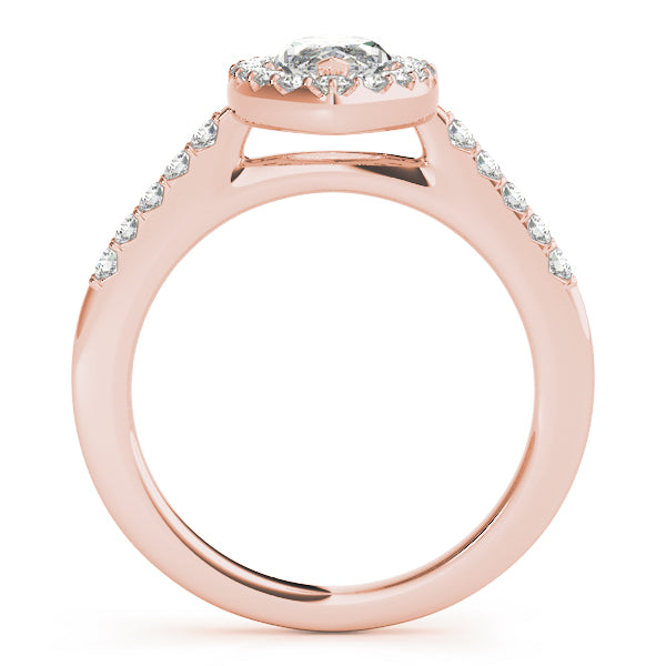 Marquise Halo Diamond Engagement Ring · 0.64 ct tw