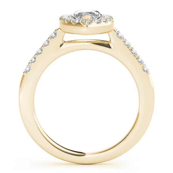 Marquise Halo Diamond Engagement Ring · 0.74 ct tw