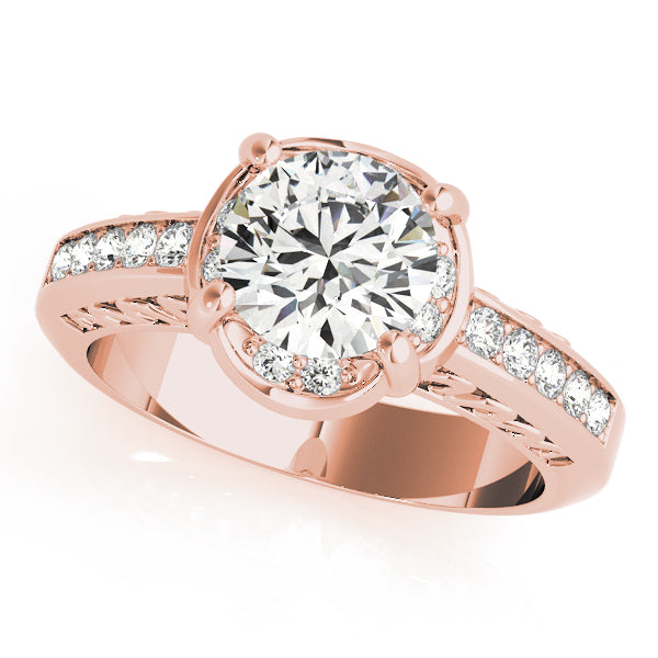 Round Single Row Prong Set Diamond Engagement Ring · 0.62 ct tw