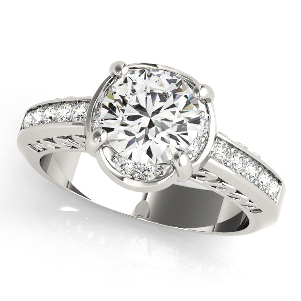 Round Single Row Prong Set Diamond Engagement Ring · 1.17 ct tw