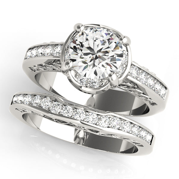 Round Single Row Prong Set Diamond Engagement Ring · 1.17 ct tw